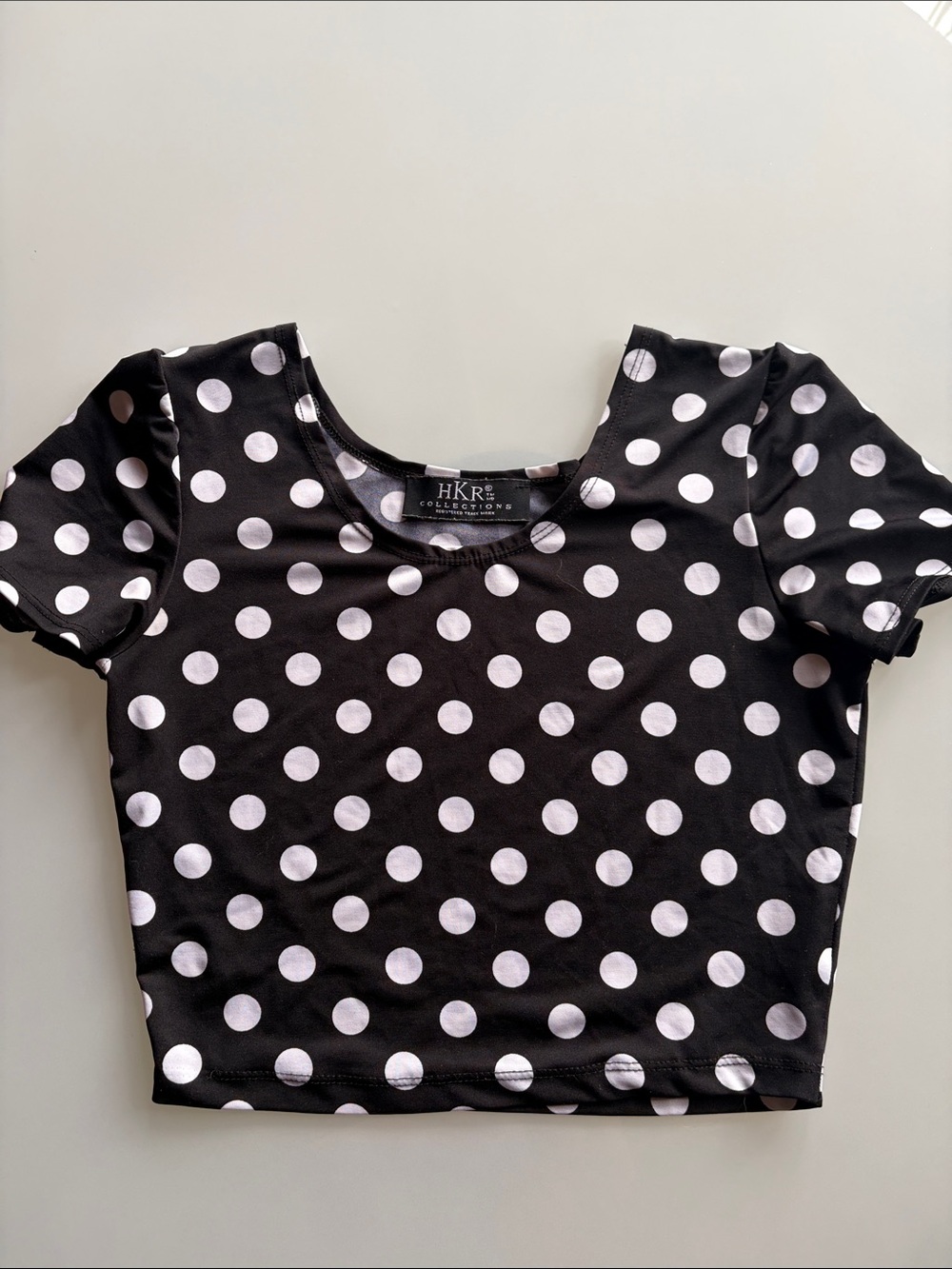 HKR polka dot crop top